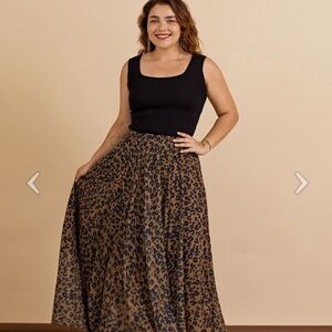 Leopard Print Maxi Skirt size XS/S